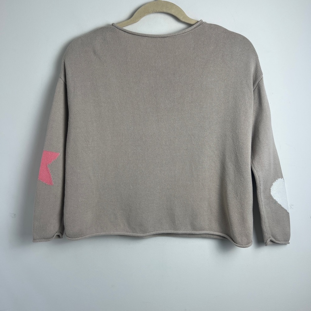 Zaket &‎ Plover Small The Moon Jumper Quirky Sweater 100% Cotton In Putty - Picture 8 of 14